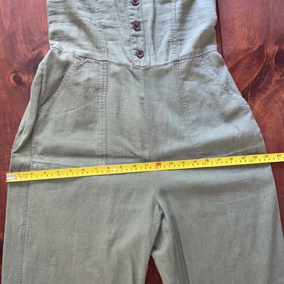 Old Navy Linen Button Front Cami Jumpsuit, S - Picture 10 of 14